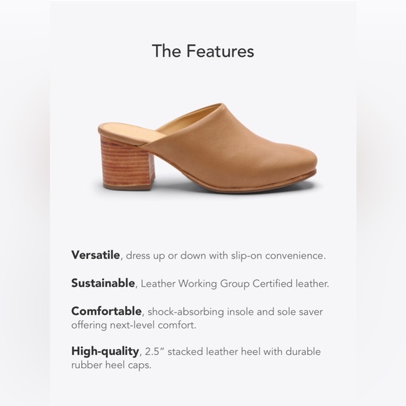 Nisolo women’s All Day suede heeled mule in almond - Picture 9 of 10